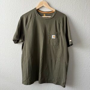 Carhartt Force Men's Short Sleeve Vintage Pocket Tee in Olive